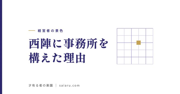 西陣に事務所を構えた理由