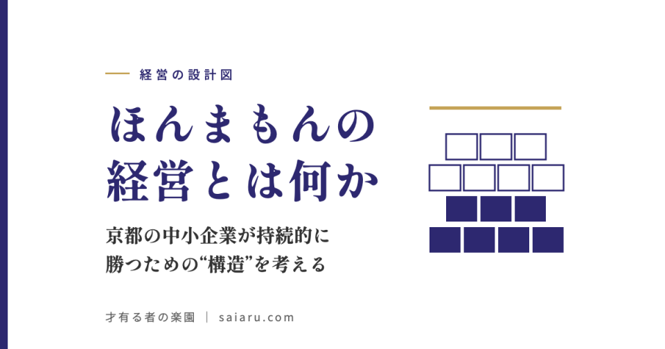 ほんまもんの経営とは何か——京都の中小企業が持続的に勝つための”構造”を考える